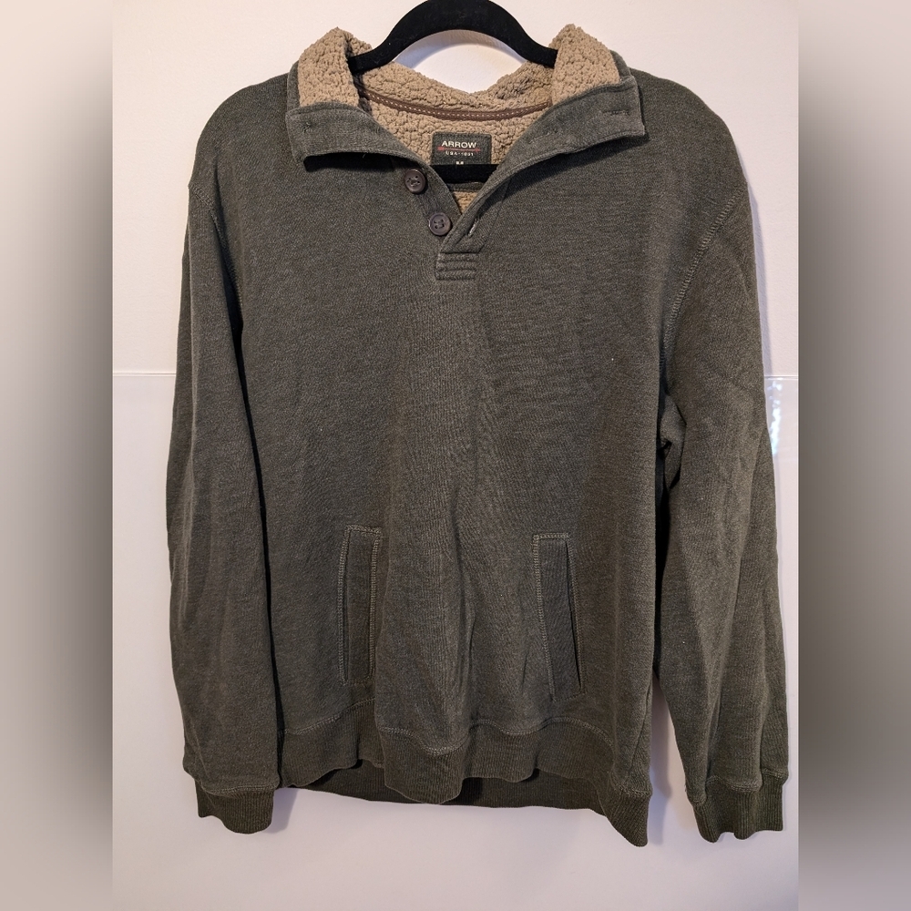 Men's Sweater Sweatshirt Olive Green size medium